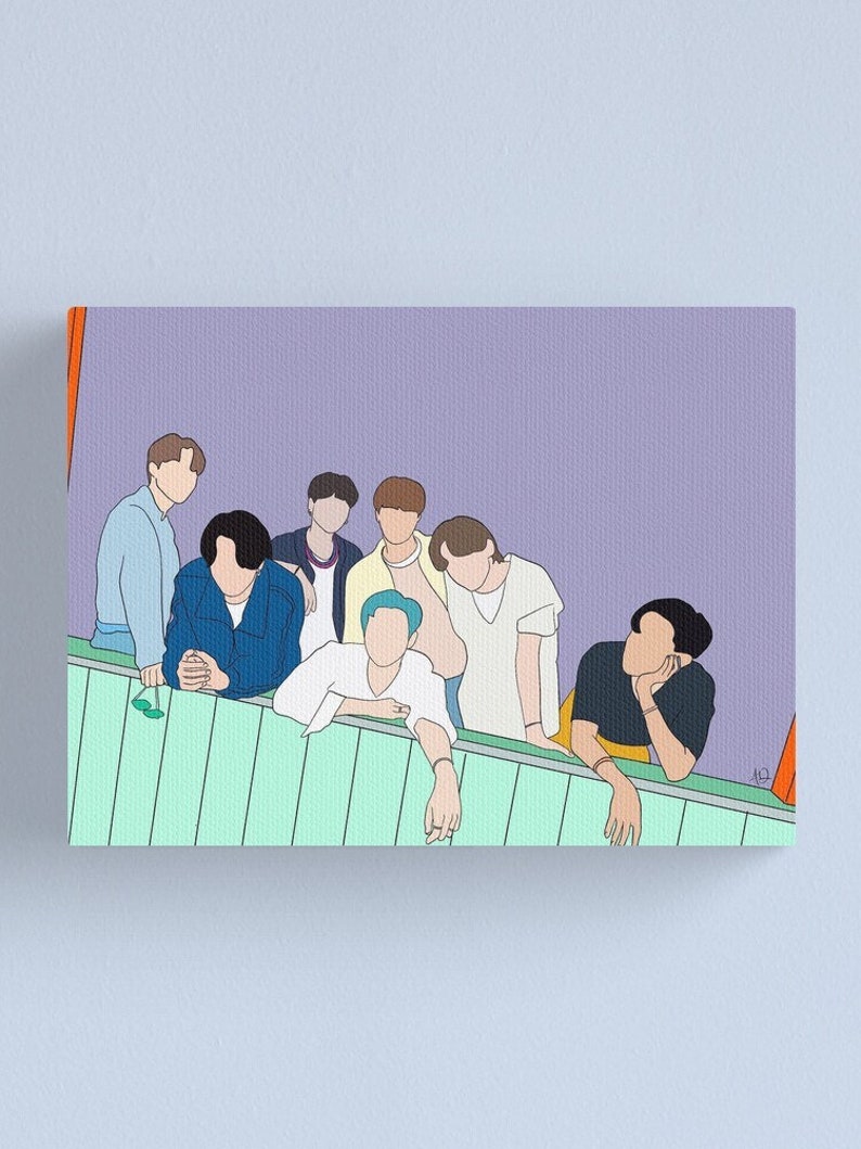 BTS Dynamite Comeback Print Poster Kpop Minimalistic Etsy
