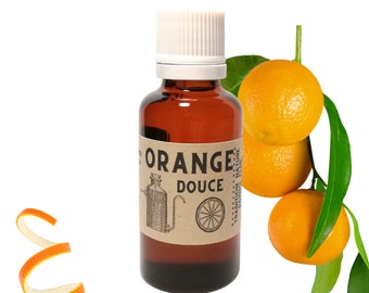 Huile essentielle d'orange douce (zestes) - Circuit court Espagne Production artisanale |Qualité aromathérapie & cuisine | 30 - 100 - 250 ml