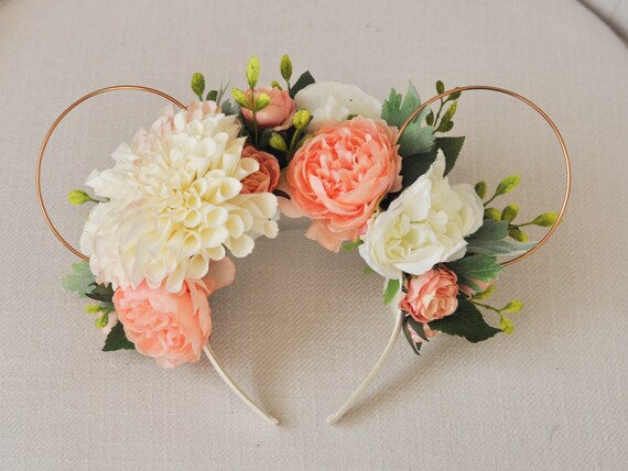 Belle Celebration Dress Emma Watson Inspired Floral Mouse Ears Disney Beauty And The Beast Live Action Headband Floral Wire Mouse Ears