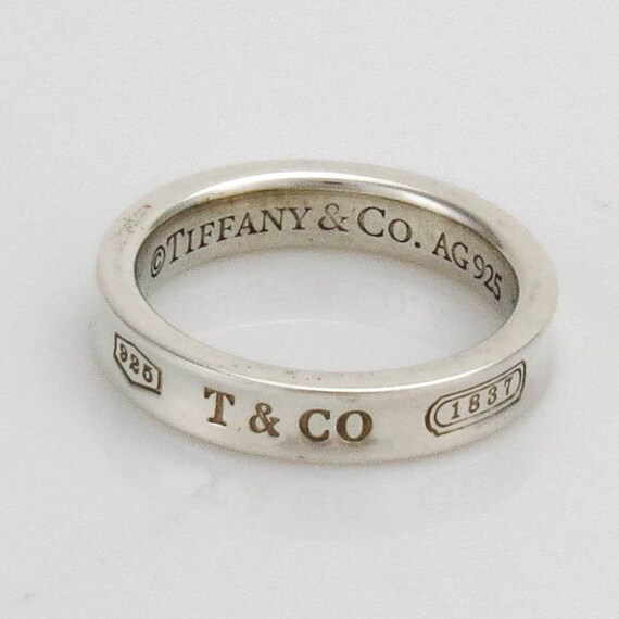 Tiffany Co Sterling Silver Concave Band Sz 4 5 Etsy