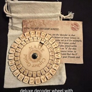 3” Wooden Cipher Wheel – Personalized Secret Decoder Gift, Secret Code ...
