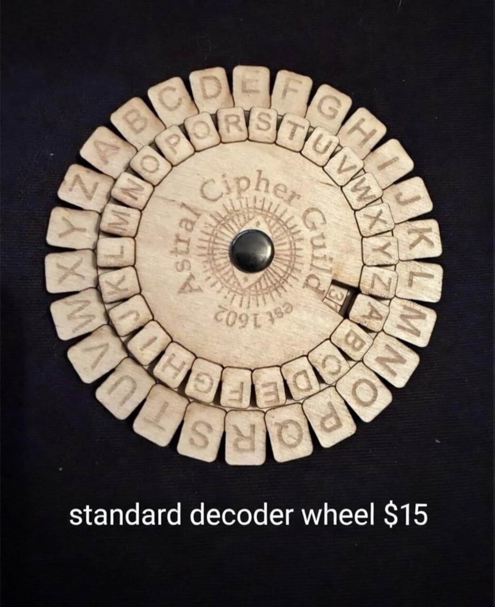 3” Wooden Cipher Wheel – Personalized Secret Decoder Gift, Secret Code ...