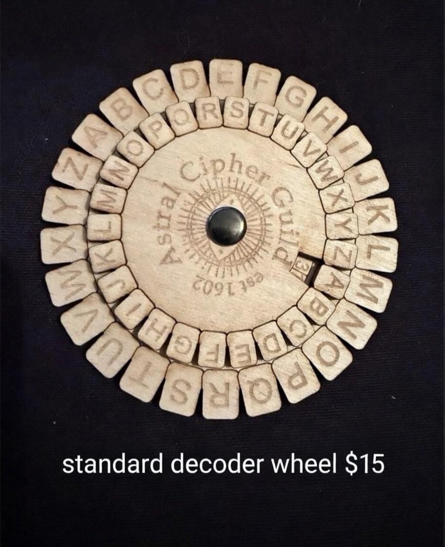 3” Wooden Cipher Wheel – Personalized Secret Decoder Gift, Secret Code ...