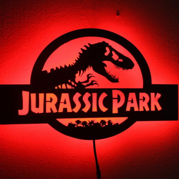 Wooden LED Back lit Dino Park  Wall Light - FREE SHIPPING