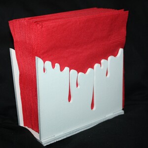 Dripping Blood /Paint Wooden Napkin Holder FREE SHIPPING!