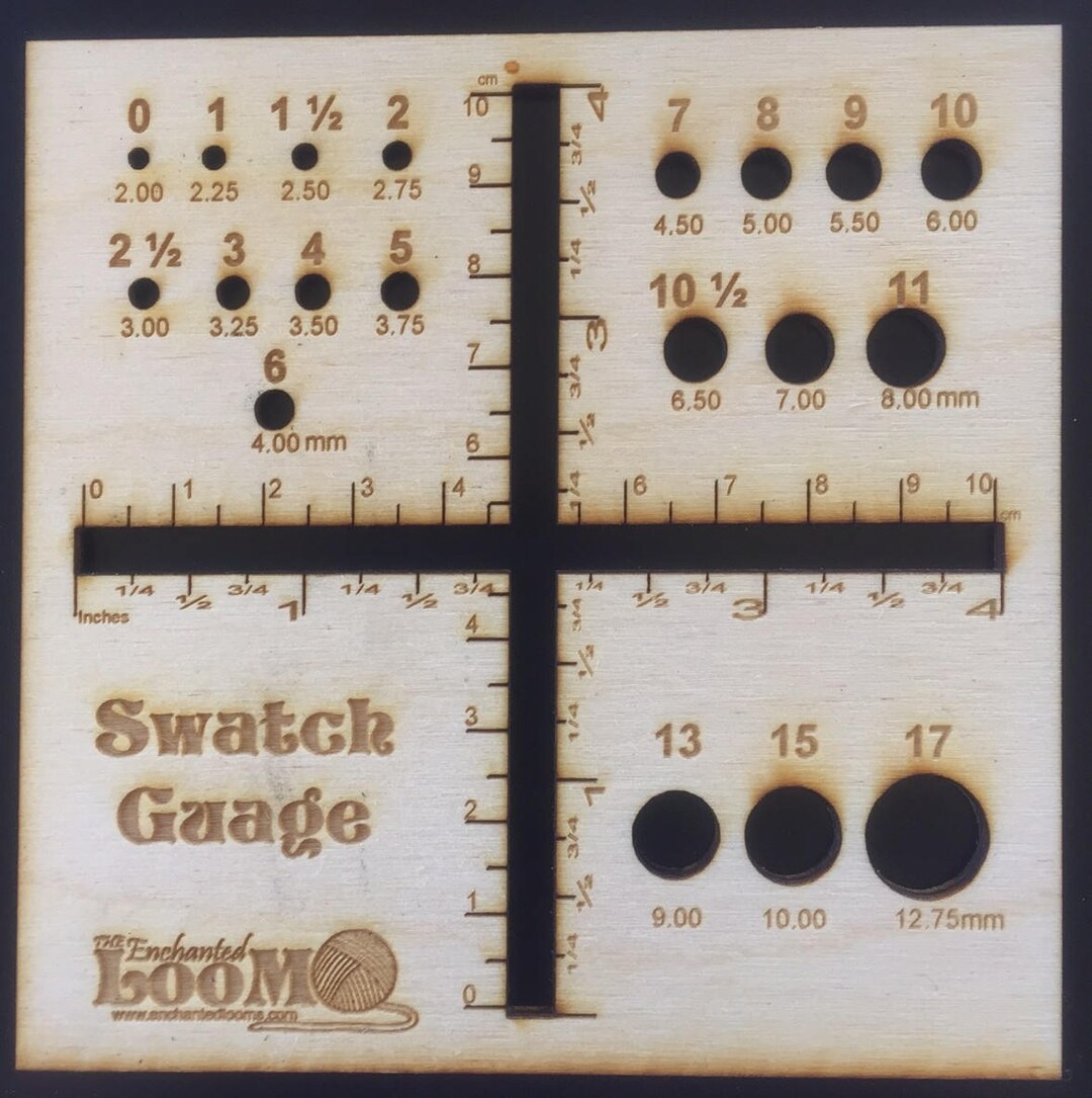 Wooden Swatch Gauge With Needle Gauge - Etsy