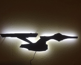 Wooden LED Back lit Enterprise Wall Light - FREE SHIPPING