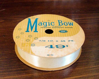 NEW Vintage 3M Sasheen Bow Maker Ribbon Pastel Yellow 250 Yards 5//8/" roll