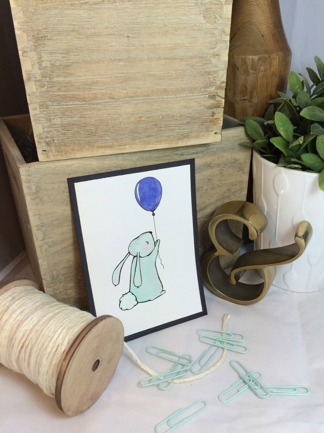 Samuel Rabbit Nursery Decor 5x7 Print - Etsy