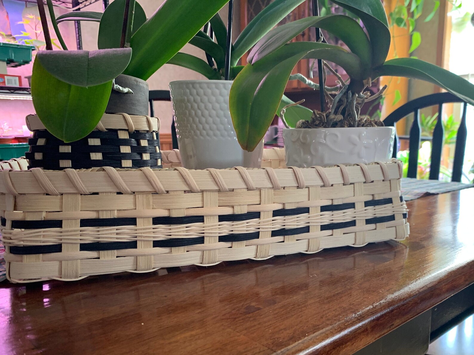 Top of Fridge Basket Hand Woven Rectangular Basket Shallow Etsy