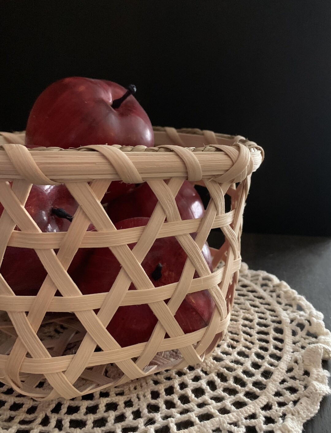 Mid-century Modern Cane-weave Hexagonal Handwoven Basket for Home Decor ...