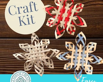 Woven Start Patriotic Ornament Kit: Easy Summer Craft Kit for Adults