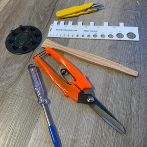 Basket Makers Tool Kit with Proprietary 8-Spoke Base Jig - All Skill Levels