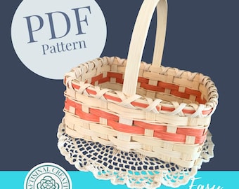 Woven Market Basket Instructions: Easy Weaving Craft Pattern (PDF Download w/ video tutorial)