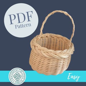 Mini Wicker Basket Weaving Pattern: Beginner Craft (PDF Download w/ video instruction)