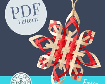 Woven Star Ornament Pattern: Easy Weaving Craft (PDF Download w/ Video Instruction)