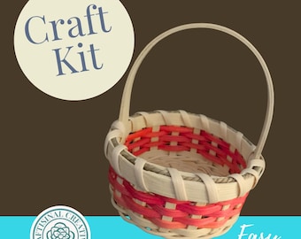 Christmas Basket Weaving Kit: Beginner-Friendly Adult Craft Gift, 4-inch Size