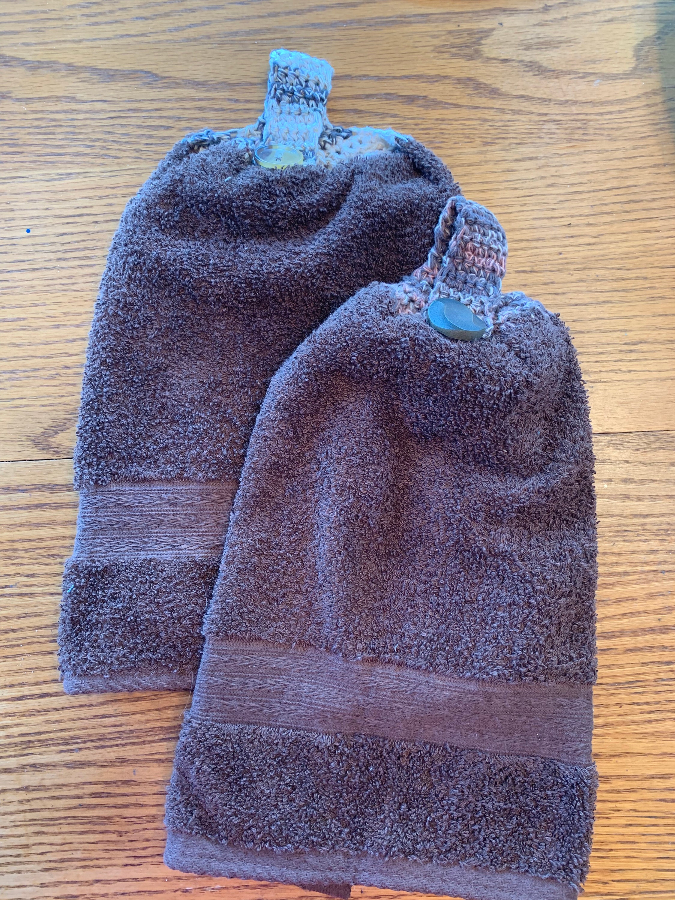 Hand Towel Brown Etsy