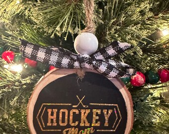 Hockey Mom Wood Cookie