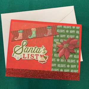 Cartão em branco da lista do Papai Noel