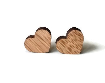 Wood heart cufflinks heart cufflinks wood cufflinks groom cufflinks wedding cufflinks 5 years anniversary gift, marriage gift, hearts