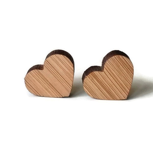 Boutons de manchette coeur bois boutons de manchette coeur boutons de manchette bois boutons de manchette de marié boutons de manchette de mariage cadeau d'anniversaire de 5 ans, cadeau de mariage, coeurs