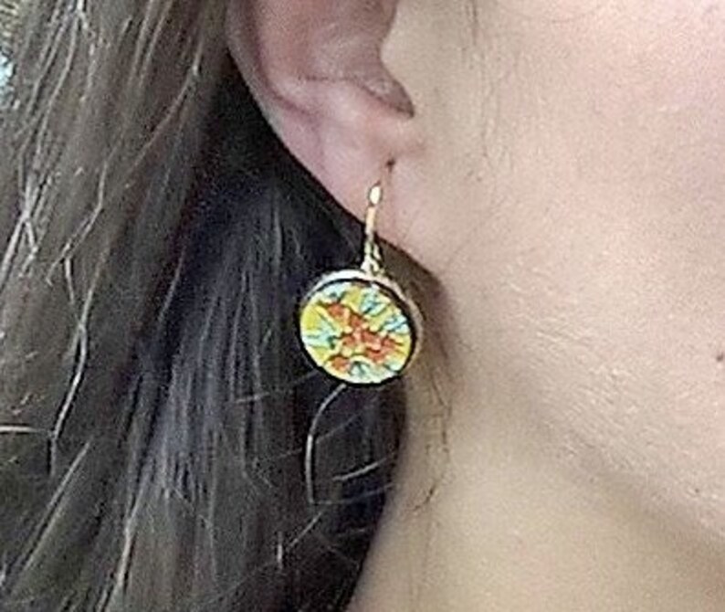 tulip wood earrings nature jewelry textured tulip earrings flower earrings tulip jewelry Red tulips earrings tulips painted earrings