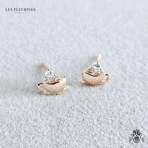 Koffiekopje steker 925 sterlingzilveren stekers 925 roségouden theekop palen Coffee Lover Jewelry CZ Zirkoon kleine kleine oorbel cadeau