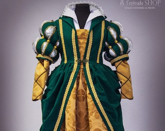 Elegant Tudor Style Velvet Robe for Historical Renaissance Faire