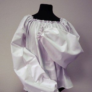 Renaissance shirt white cotton shirt. XV century costume medieval underwear. White medieval chemise.