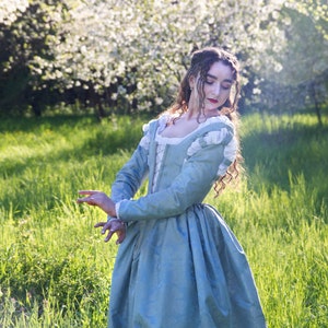Suknia z włoskiego renesansu, późnośredniowieczna suknia księżniczki, strój wenecki, kostium ren faire zdjęcie 8