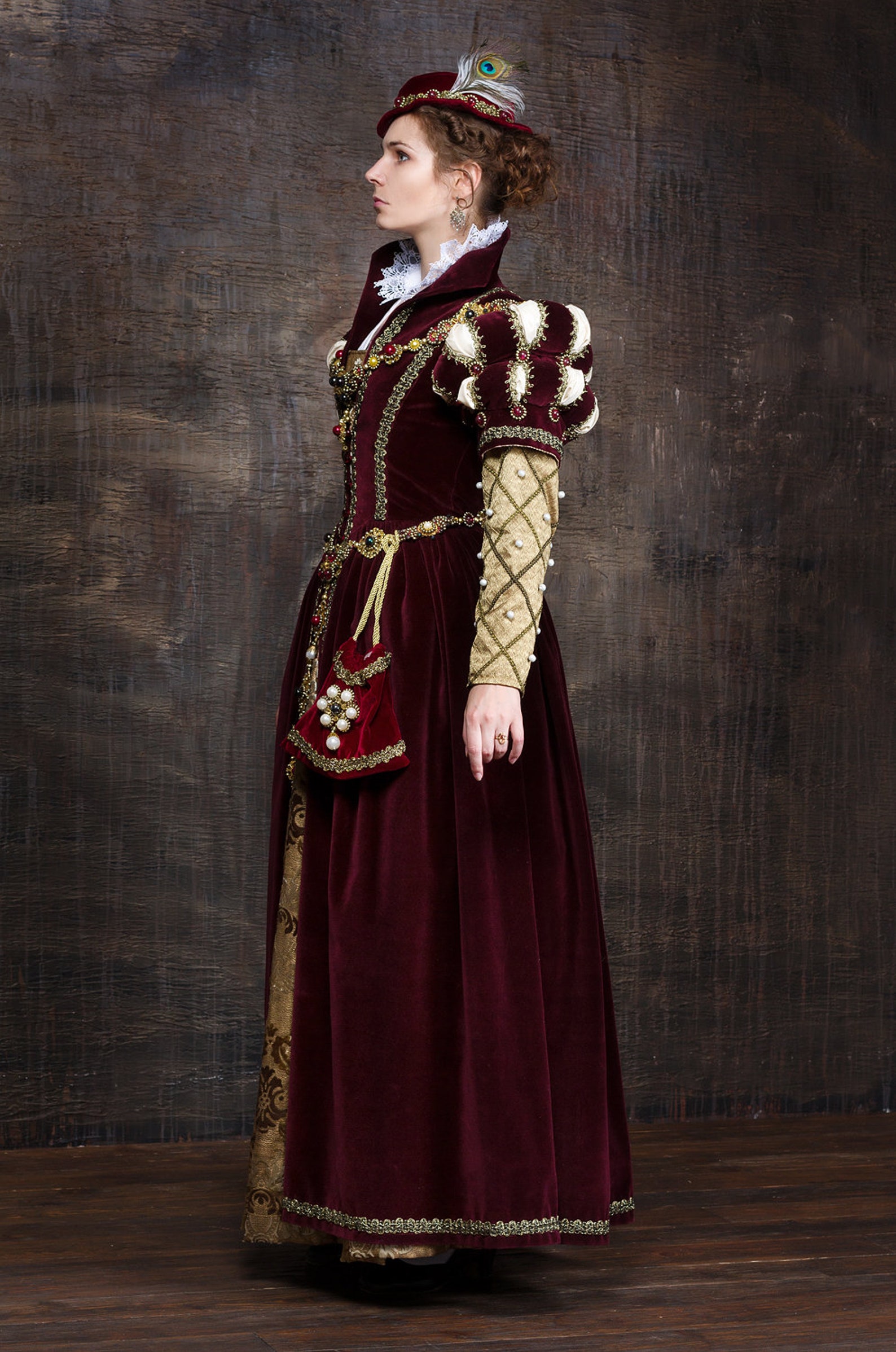 Royal Renaissance Dress. Ren Faire Costume Women XVI Century Etsy