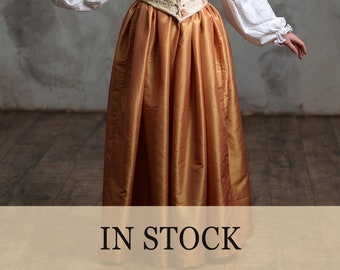 Historical costume skirt. Fairy costume adult for a Renaissance fair. Skirt for Renaissance gown. Rococo dress skirt