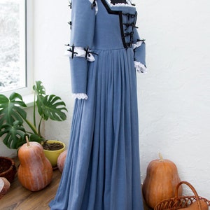 Blue Renaissance Gown Early XVI Century. Ren Faire Costume for - Etsy