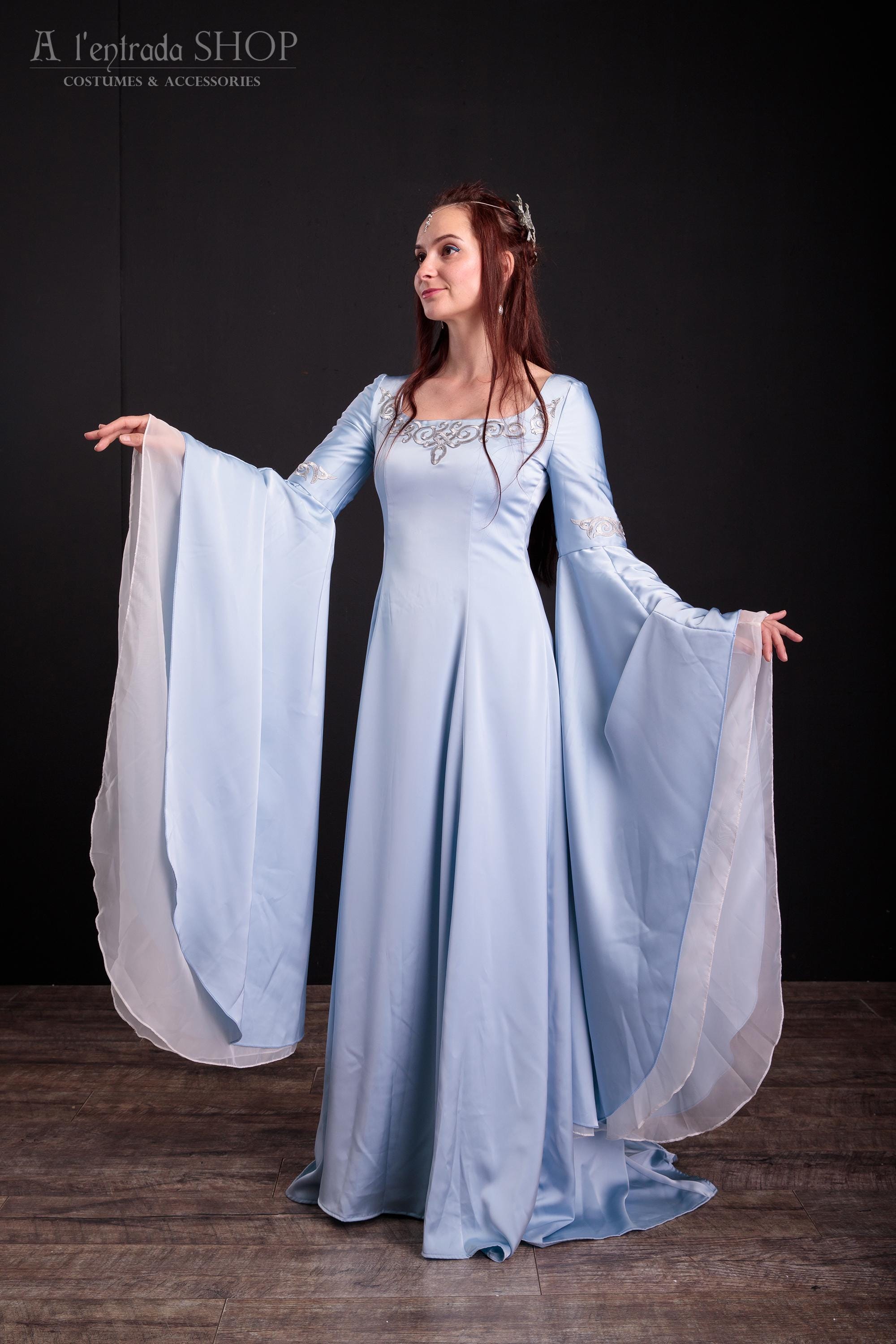 blue dress for baby girl Natural / Blue Medieval Dress main image 1