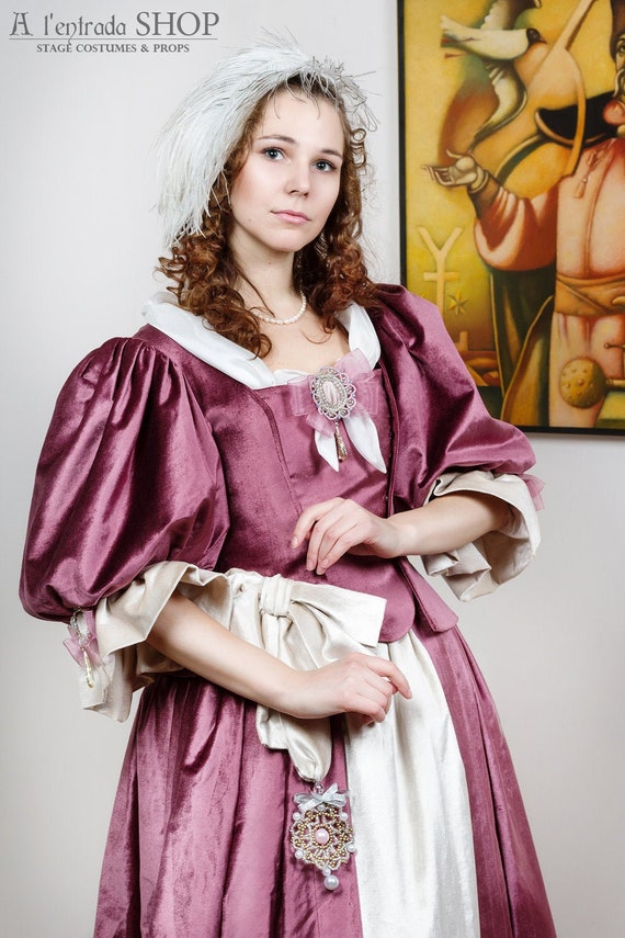 Baroque Dress 17th Century Clothing. Noble Dress From Three - Etsy