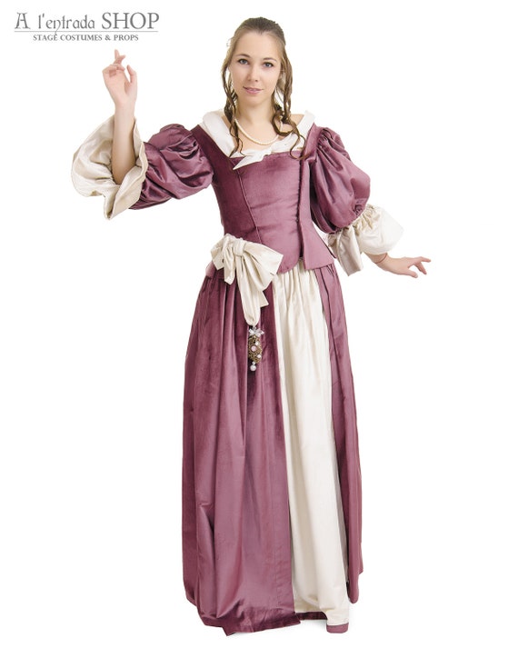 Vestimenta barroca. Traje histórico. Vestido de mujer noble. | Etsy
