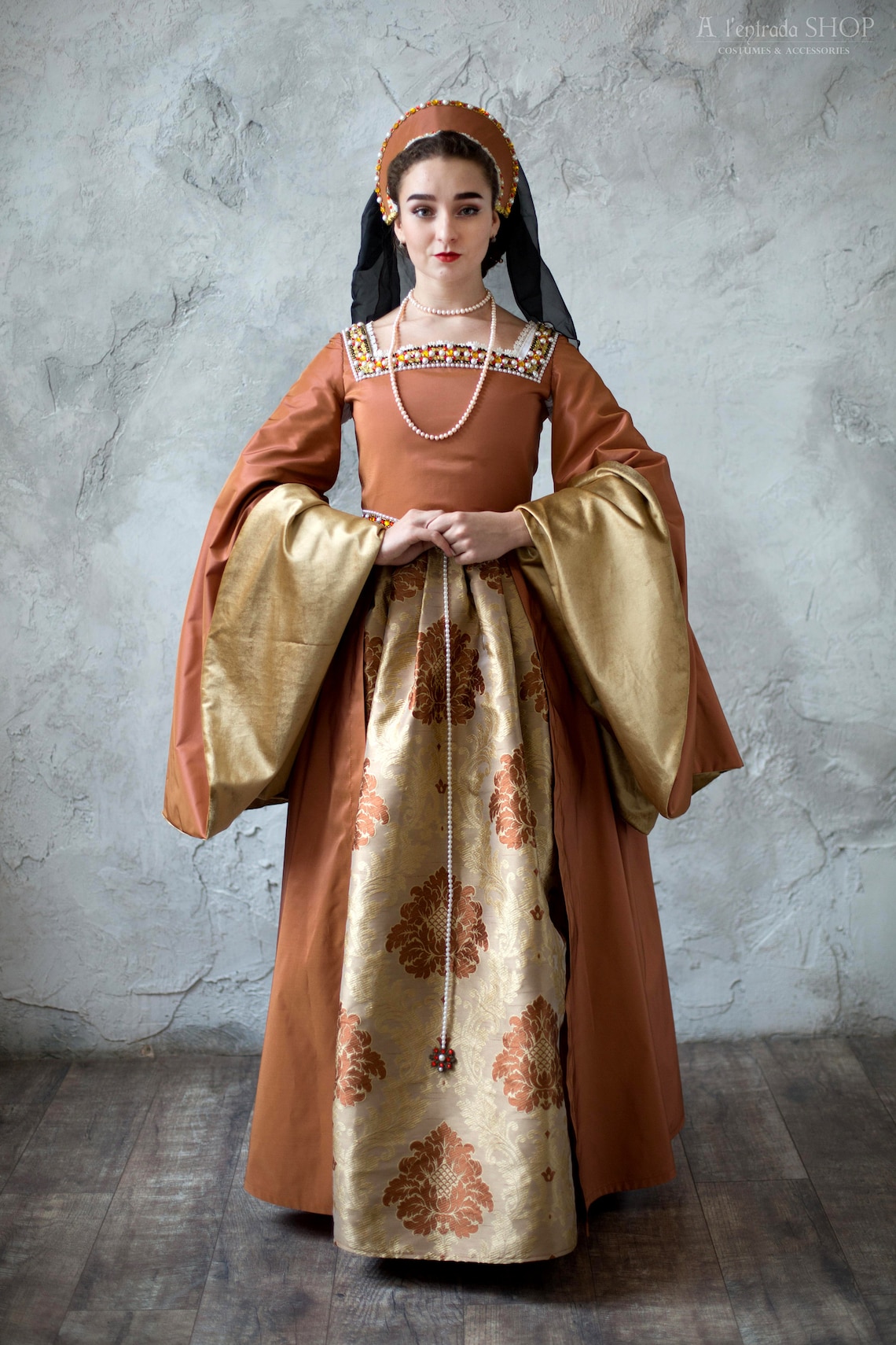 Renaissance Gown. Tudor Dress Begining of XVI Century. Queen Etsy