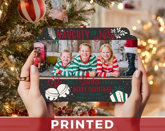 Naughty or Nice Christmas Cards - Photo Christmas Cards - Naughty or Nice Photo Christmas Cards - PRINTED - Landscape/Horizontal