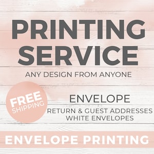 Envelope Printing - Return and Guest Address Printing - Print Your Design - Printing Service