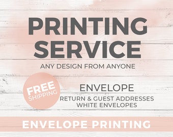 Envelope Printing - Return and Guest Address Printing - Print Your Design - Printing Service