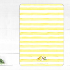 May include: A yellow and white striped background with a lemon slice and white flowers. The text "todaysummerinvites.com" is at the bottom of the image.