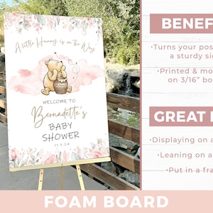 Winnie the Pooh Foam Board on easel