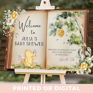 Winnie-the-Pooh Baby Shower Welcome Sign Winnie the Pooh Welcome Sign Baby Shower Decorations