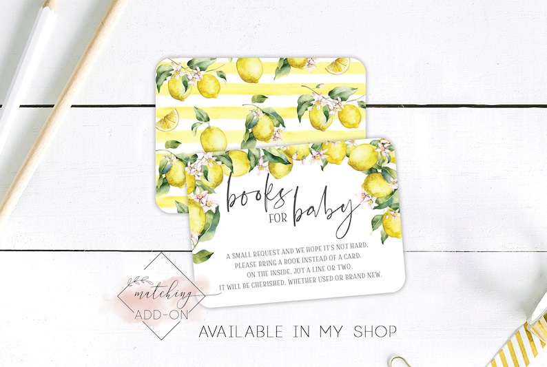 Lemon BABY SHOWER Invitation Sweet One on her Way Baby Shower Lemon Invitations Baby Shower Sweet Lemon Invite image 6