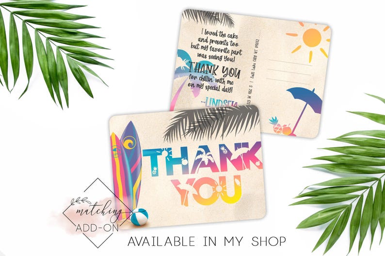 Summer Bash Invitation - Summer Birthday Party - Hello Summer Beach Party - Any Age image 5