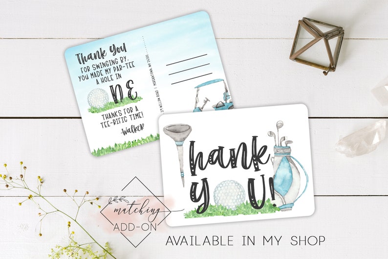 Hole In One Golf Birthday Invitation- Golf Par-Tee First Birthday Party Invite - 1st Birthday Golf Editable Invitation Template bild 7