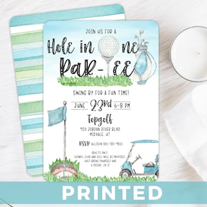 Golf Invitation- Hole in One Par-Tee - Golf Theme Party - Any Age - Any Event