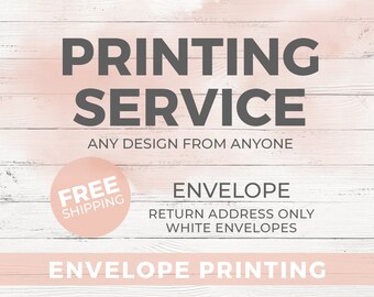 Envelope Printing - Return Address Only Printing - Print Your Design - Printing Service