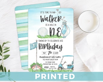 Golf Invitation- Hole in One Birthday Par-Tee - 1st Birthday Party - Any Age